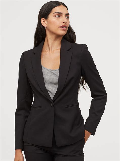 h&m blazer black